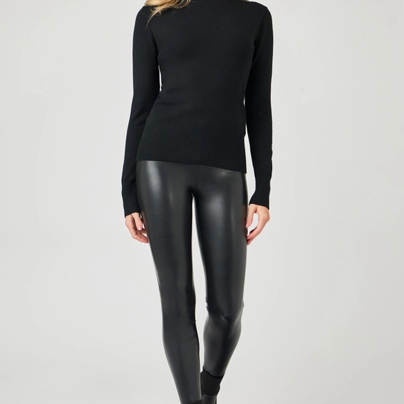 Faux Leather Black Leggings XL - Picture 1 of 9